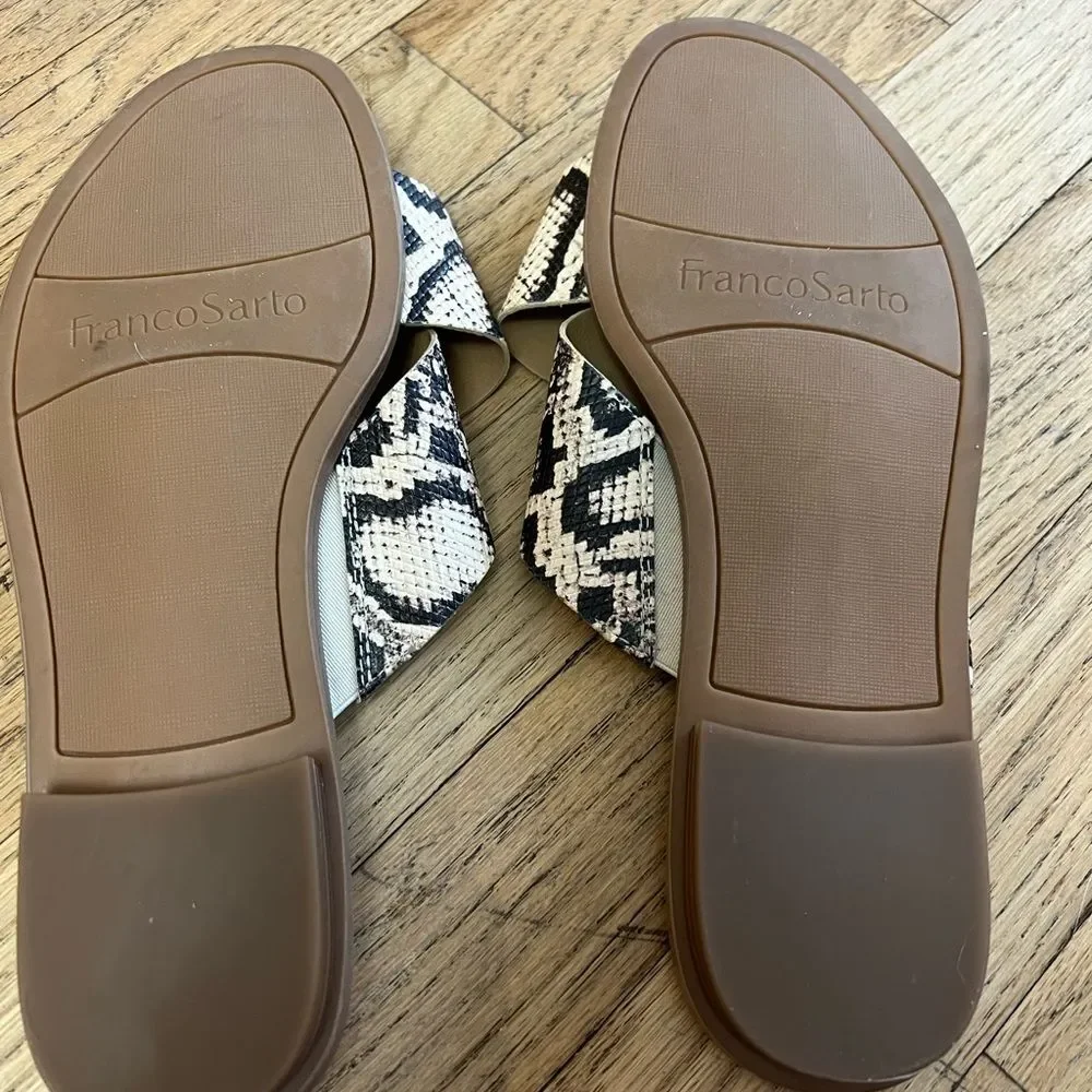 Franco Sarto animal print cris cross slides - Picture 3 of 6